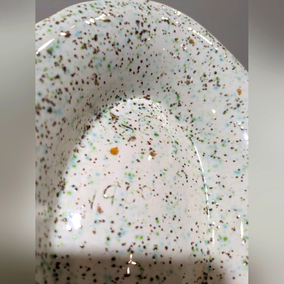 Vintage Splatter Abstract Cookery Crock Serving Turine Dish 1966 - Picture 2 of 15